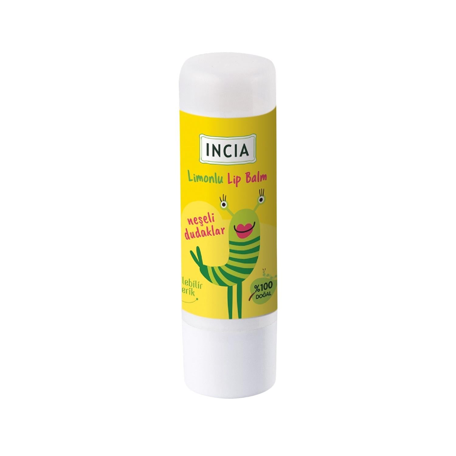 INCIA Kids Lemon Flavored Lip Balm for Children - Moisturizing, Protective, and Fun - 6g INCIA Kids Lemon Lip Balm - Moisturizing & Fun for Kids Kids lip balm, Lemon flavored lip care, Children's lip moisturizer, Kid-friendly lip balm, Natural or safe lip care for children, Lip care for kids, Moisturizing lip balm, Lemon flavored lip balm, Portable lip care, Children's skincare, Kids cosmetics