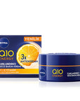 Nivea Q10 Energy Night Cream with Vitamin C - Anti-Aging, Moisturizing Night Care for All Skin Types Nivea Q10 Energy Night Cream - Anti-Aging Skincare Nivea Q10 Energy Night Cream, Vitamin C Night Care, Anti-aging night cream, Moisturizing night cream, Dermatologically tested night cream, Night care cream, Skincare for anti-aging, Q10 Energy, Vitamin C skincare, Nighttime moisturizer, Anti-aging skincare, Skincare routine, Nivea skincare, Face cream, Night cream, Anti-aging face cream