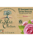 Le Petit Olivier Rose Traditional Soaps for Gentle Cleansing 2x100g