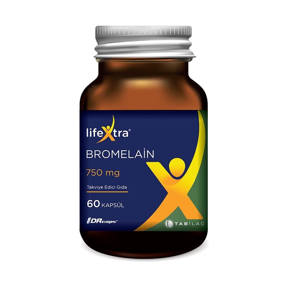 LifeXtra Bromelain 750 mg 60 Capsules - Vitamin & Supplement