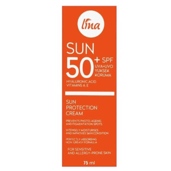 Lina SPF 50 Sunscreen Cream for Daily Protection 75ml