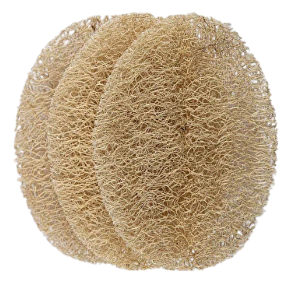 Lionesse Natural Loofah Exfoliating Face Discs 3-Pack