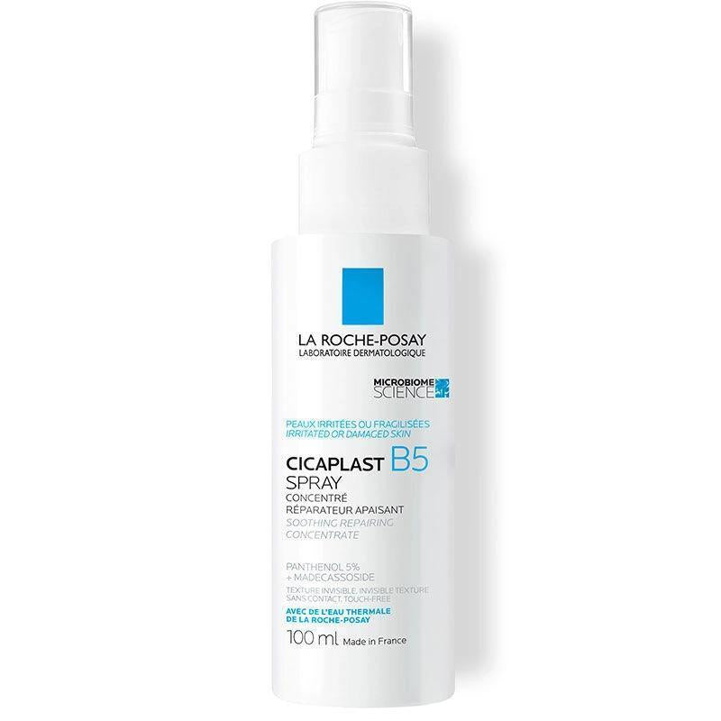 La Roche Posay Cicaplast B5 Soothing Skin Spray for Sensitive Skin & Babies - 3.38 fl oz La Roche Posay Cicaplast B5 Soothing Spray for Sensitive Skin La Roche Posay Cicaplast B5 Spray, soothing skin spray, sensitive skin care, baby skincare products, moisturizing spray, gentle skincare, non-irritating skincare, barrier repair, hydration, Glycerin, Panthenol, Shea Butter, daily skincare, family skincare