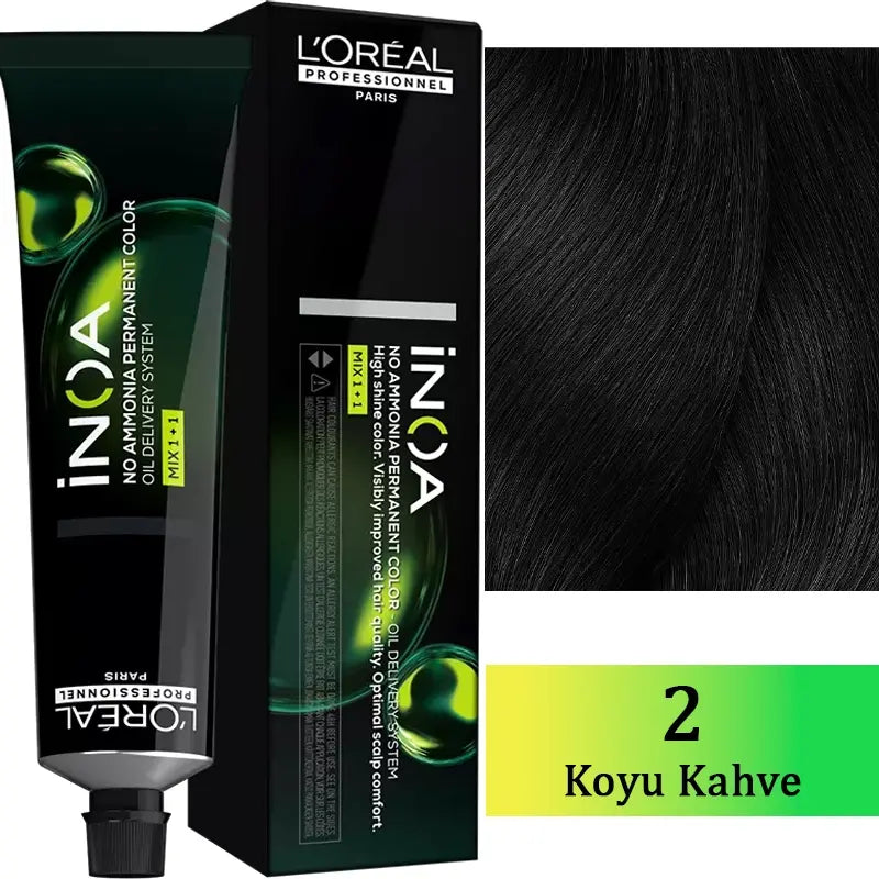 L'Oreal Professionnel Inoa Ammonia-Free Hair Color 2 Dark Brown 60g