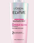 Loreal Elseve Glycolic Gloss Sulfate-Free Shampoo: Achieve Mirror-Like Shine & Gentle Cleansing With Glycolic Acid for Hair Strength