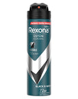 Rexona Men Invisible Black & White Antiperspirant Deodorant Spray - 72-Hour Protection, Invisible on Clothing, Fresh Scent Rexona Men Invisible Black & White Deodorant Spray - 72hr Protection Men's Antiperspirant Deodorant Spray, 72-hour protection, Invisible on clothing, Rexona Men Invisible Black & White, Long-lasting deodorant for men, antiperspirant, deodorant, men's grooming, personal care, hygiene, active lifestyle, fresh scent, confidence, sweat protection, odor control