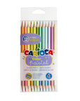Carioca Pastel: 24 Vibrant Double-Sided Pastel Colored Pencils - Soft Core, Triangular Grip - Ideal Art Supplies for Drawing, Coloring & Pastel Art Carioca Pastel Pencils: 24 Colors, Double-Sided - Soft Core! pastel colored pencils, double sided pencils, 24 color pencil set, triangular barrel pencils, soft pastel pencils, drawing pencils, coloring pencils, art supplies, pastel art, durable colored pencils, pastel art supplies, double-ended pencils, ergonomic pencils, vibrant colors, smooth application, arti