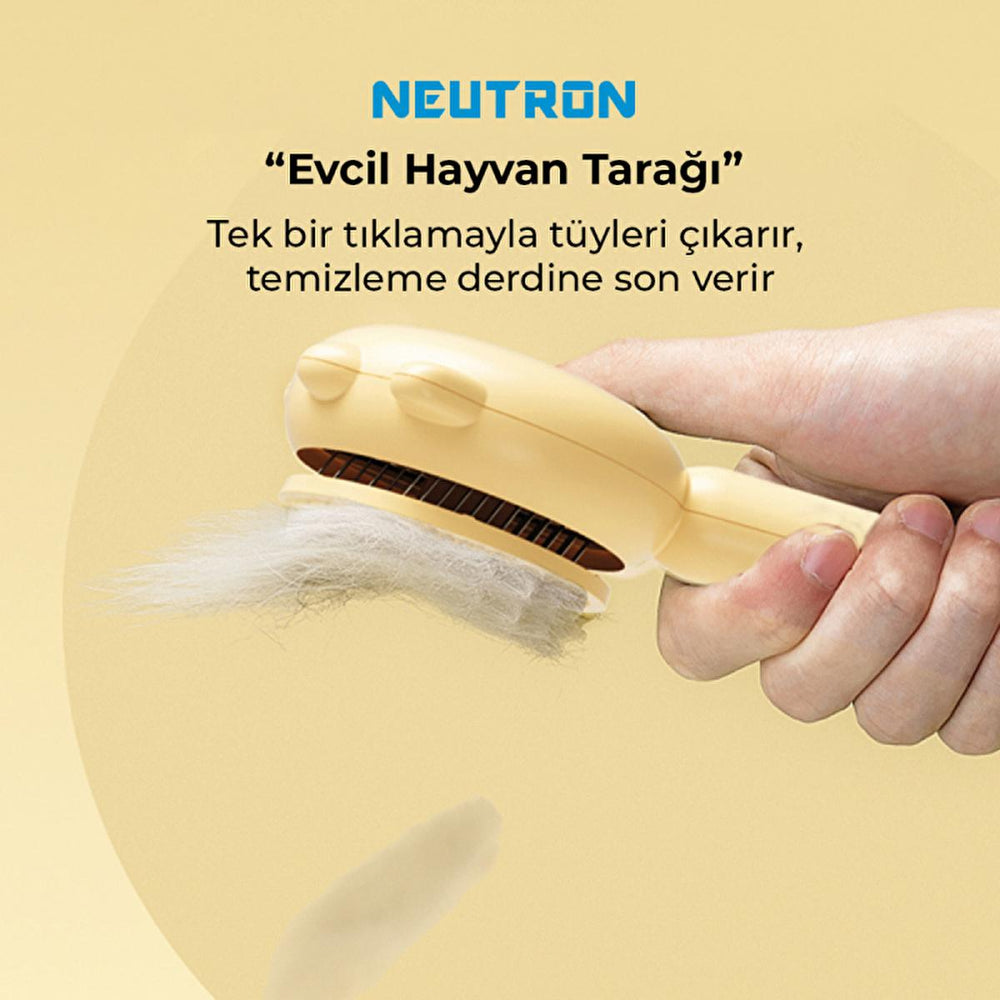 Neutron Pet Grooming Tool - Adjustable Comb for Cats & Dogs, Ergonomic Handle, Easy Hair Collection - view 4