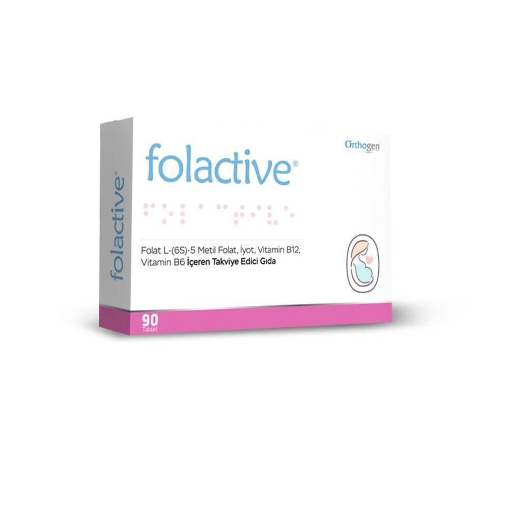 Folactive - Premium Folate Supplement with Iodine, B12 & B6 - 90 Tablets for Prenatal Health & Energy Folactive Folate Supplement - 90 Tablets for Health & Prenatal Care folate supplement, methylfolate, prenatal vitamins, dietary supplement, folic acid alternative, iodine supplement, vitamin B12 supplement, vitamin B6 supplement, pregnancy support, nutritional supplement, health and wellness, prenatal care, nutrient support