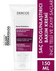 Vichy Dercos Densi-Solutions Thickening Hair Balm - Restoring Hair Care for Thin Hair, 5.07 fl oz Vichy Dercos Thickening Hair Balm - Restoring Hair Care Vichy Dercos Densi-Solutions, Thickening Hair Balm, Restoring Hair Care, Hair Thickening Treatment, Nourishing Hair Cream, Hair Care for Thin Hair, Hair Volume, Hair Strength, Glycerin, Tocopheryl Acetate, Hair Nourishment, Hair Moisturizing, Lightweight Hair Care, Easy Hair Management, Healthy Hair, Hair Care Routine