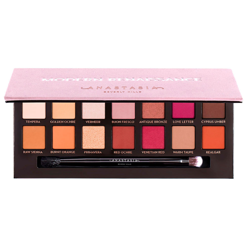 Anastasia Beverly Hills Modern Renaissance Eye Shadow Palette: Neutral & Berry Tones, High Pigment, Long Lasting Anastasia Beverly Hills Modern Renaissance Eyeshadow Palette eye shadow palette, modern renaissance palette, neutral eyeshadow, berry tone eyeshadow, high pigment eyeshadow, long lasting eyeshadow, matte eyeshadow, metallic eyeshadow, eyeshadow, eye makeup, makeup palette, neutral colors, berry colors, high pigment, long lasting, crease resistant, fade resistant, double ended brush, makeup, cosme