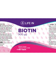 Life In Biotin Tablet - Dietary Supplement for Adults and Children Over 11 Years - Biotin Supplement in Tablet Form for Health Support Life In Biotin Tablet - Biotin Supplement for Adults Biotin supplement, Dietary supplement for adults, Health supplement for biotin deficiency, Biotin tablets for health support, Vitamins and supplements for overall wellness, Dietary supplement, Biotin deficiency, Health supplement, Adults, Children over 11, Easy to use, Supports overall health