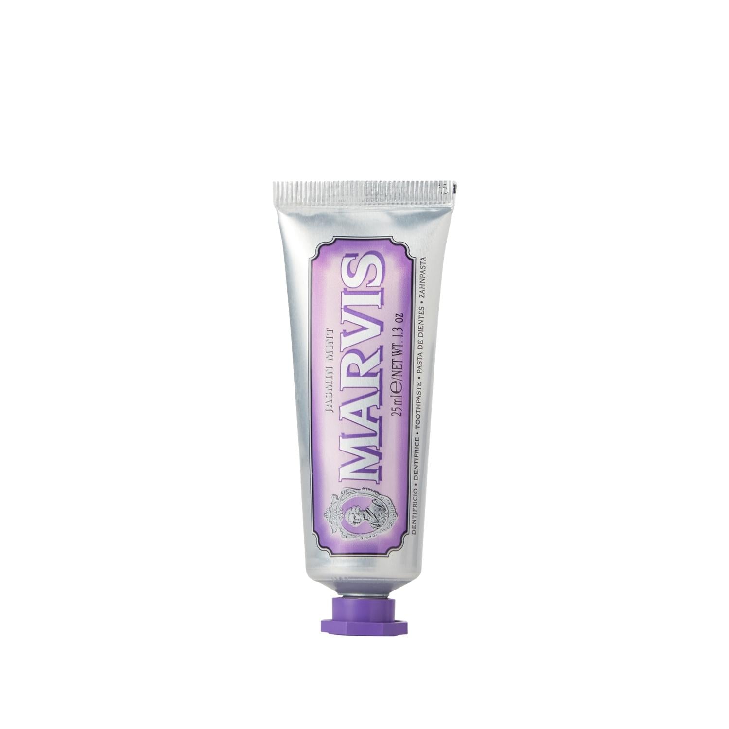 Marvis Premium Jasmine Mint Toothpaste - 25ml Travel Size for Luxurious Oral Care Marvis Jasmine Mint Toothpaste - Premium Oral Care Marvis toothpaste, Jasmine mint toothpaste, Travel-sized toothpaste, Premium oral care, Luxury toothpaste, Oral hygiene, Travel essentials, Luxury oral care products, Marvis oral care, Jasmine and mint flavor, Premium toothpaste, Compact toothpaste, Travel toiletries