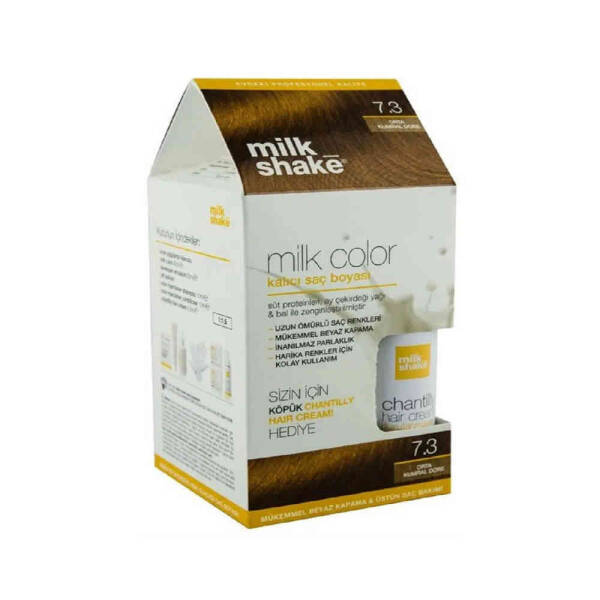 Milk Shake 7.3 Medium Brown Gold + Hair Cream 50ml Set - Lotion & Moisturizer