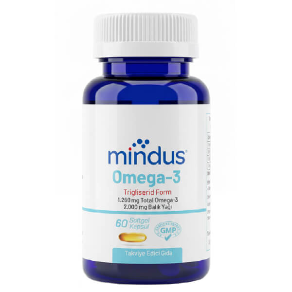 Mindus Omega-3 Dietary Supplement for Daily Wellness 60 Softgels