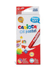 Carioca Oil Pastels 12-Pack - Vibrant, Light-Resistant Art Supplies for Artists and Hobbyists