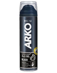 Arko Men Black Gel Shaving Gel for Men - 200ml Activated Charcoal Dual-Purpose Formula - image 3