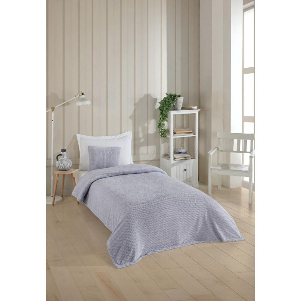 Wondel Grey Throw Blanket & Sofa Cover - Soft Polycotton Blanket for Single Person, 59.06 x 86.61 inches
