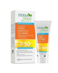 Herbaderm SPF50 Water-Resistant Sunscreen Lotion for Sensitive Skin - Anti-Aging Benefits Herbaderm SPF50 Sunscreen Lotion for Sensitive Skin SPF50 sunscreen, water-resistant sunscreen, anti-aging sunscreen, natural ingredient sunscreen, sunscreen for sensitive skin, sun protection, skincare, outdoor activities, sports sunscreen, beach sunscreen, non-greasy sunscreen, under makeup sunscreen, Niacinamide sunscreen, Rosemary Extract sunscreen