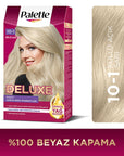 Palette Deluxe Hair Dye - Long-Lasting Nourishing Küllü Açık Sarı Color by Palette Palette Deluxe Hair Dye - Long Lasting & Nourishing hair dye, long-lasting hair color, nourishing hair dye, Palette Deluxe Saç Boyası, Küllü Açık Sarı hair color, hair care, hair coloring, cosmetic, beauty product, Palette hair dye, nourishing hair color, vibrant hair color, healthy hair