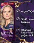 Wella Koleston Intense Ash Blonde Hair Dye: 100% Gray Coverage, Long Lasting Color, Argan Oil - Light Ash Pearl Blonde Wella Koleston Ash Blonde Hair Dye: Gray Coverage & Argan Oil hair dye, permanent hair color, gray hair coverage, argan oil hair dye, long lasting hair dye, wella koleston, ash blonde hair dye, light ash pearl blonde hair dye, hair color for gray hair, intense hair color, hair color, dye, permanent color, gray coverage, argan oil, long lasting, wella, koleston, ash blonde, light ash pearl b
