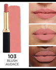 Loreal Paris Color Riche Intense Volume Matte Lipstick - 103 Blush Audace, Hyaluronic Acid, Matte Finish, Volume Enhancing Loreal Paris Color Riche Matte Lipstick - Blush Audace Loreal Paris Color Riche, Matte Lipstick, Hyaluronic Acid Lipstick, Volume Enhancing Lip Color, Blush Audace Lipstick, Long Lasting Lip Color, Moisturizing Lipstick, Matte Finish Lipstick, Lip Care, Beauty Essentials, Makeup, Lip Products
