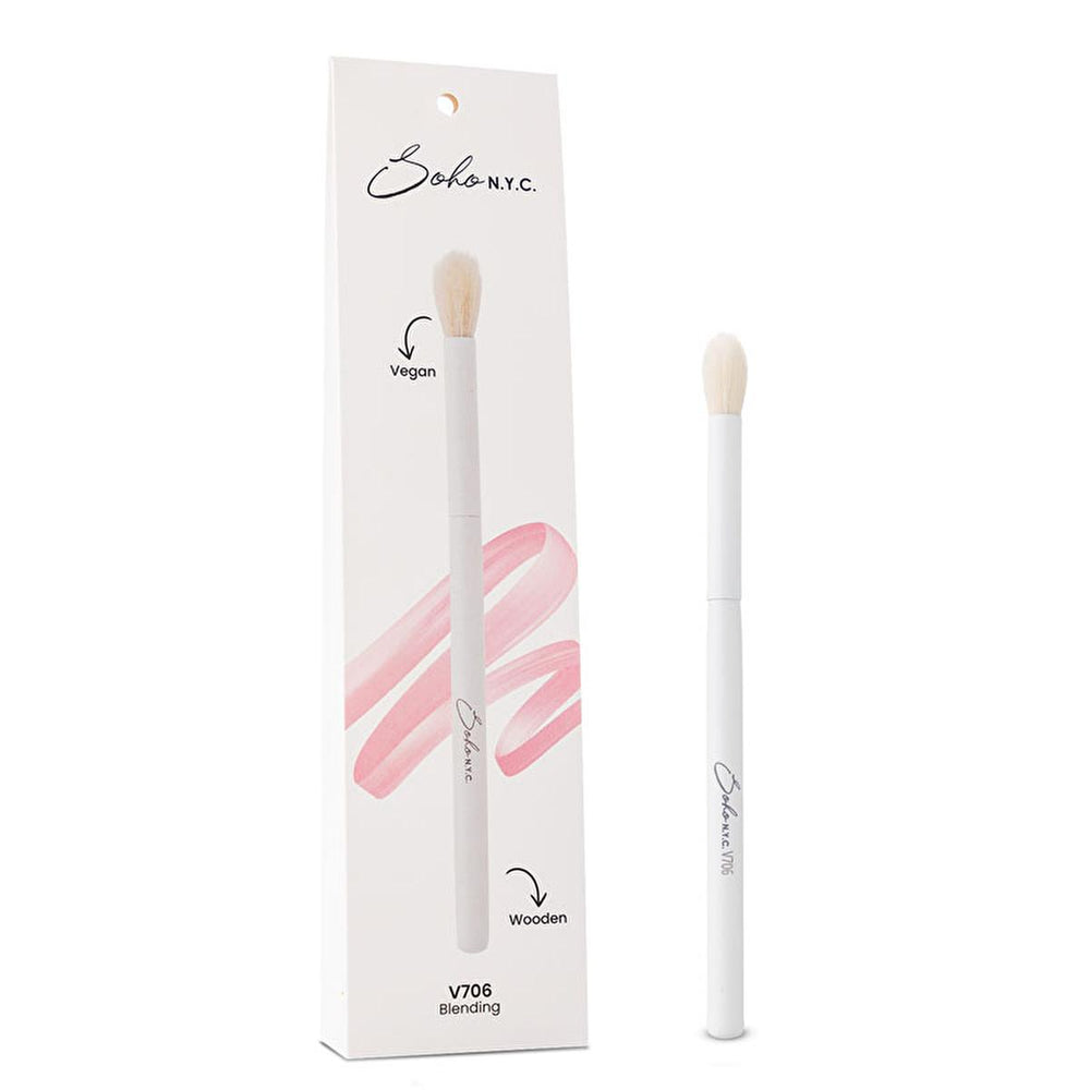 Soho N.Y.C. Vegan Tapered Blending Makeup Brush - Precise Contouring, Cruelty-Free, Sustainable Eye Brush Soho N.Y.C. Vegan Makeup Brush - Tapered Blending, Cruelty-Free vegan makeup brush, tapered blending brush, contouring brush, cruelty free makeup brush, angled eye brush, sustainable makeup brush, Soho N.Y.C. makeup brush, synthetic makeup brush, makeup brush, blending brush, contour brush, eye brush, vegan brush, cruelty-free brush, sustainable brush, makeup tool, eye makeup, blending, contouring, shap