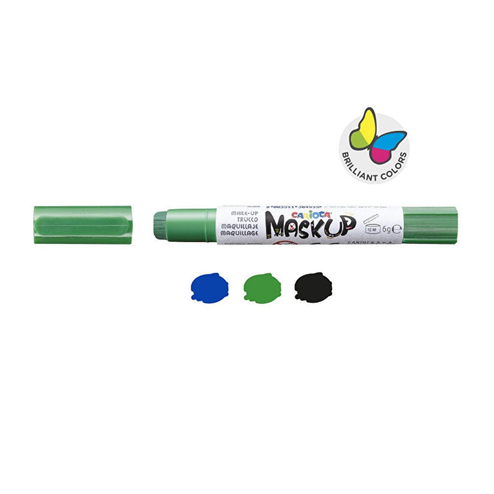 Carioca Kids Face Paint Set - 3 Vibrant, Water-Based Colors, Dermatologically Tested for Safe Use - Skin Care