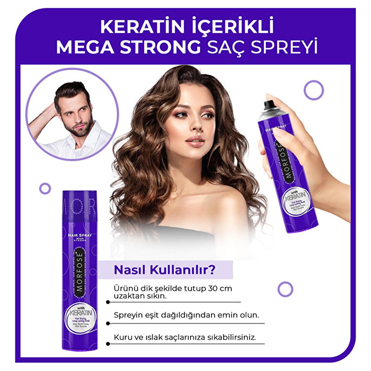 Morfose Keratin Hair Styling Spray - Long-Lasting Hold, Strengthens Hair, 10.14 fl oz Morfose Keratin Hair Spray for Long-Lasting Style keratin hair spray, long-lasting hair styling, non-greasy styling product, quick-drying hair spray, residue-free hair styling, hair care products, styling spray, keratin benefits, hair strengthening, Morfose, hair styling products, long-lasting hold, healthy hair, hair nourishment