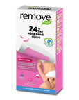 Remove Care Body Wax Strips for Sensitive Skin - 24 Strips, Easy At-Home Hair Removal Kit for Arms & Legs, Long Lasting Smoothness Remove Care Body Wax Strips - Sensitive Skin Hair Removal body wax strips, wax strips for sensitive skin, arm wax strips, leg wax strips, hair removal wax strips, at home waxing kit, easy wax strips, long lasting hair removal, post wax cleansing wipes, depilatory wax strips, body waxing, hair removal, sensitive skin, waxing kit, at-home waxing, smooth skin, beauty, personal care