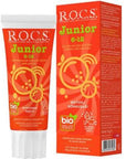 Rocs Junior Natural Children's Toothpaste, SLS & Fluoride-Free, Xylitol, Fruit-Flavored for Kids Aged 6-12 - 60ml Rocs Junior Toothpaste for Kids - Natural & SLS-Free children's toothpaste, natural toothpaste, SLS-free toothpaste, fluoride-free toothpaste, xylitol toothpaste, kids oral care, natural oral care, oral health for children, toothpaste for kids aged 6-12, fruit-flavored toothpaste, healthy smiles, oral hygiene for kids