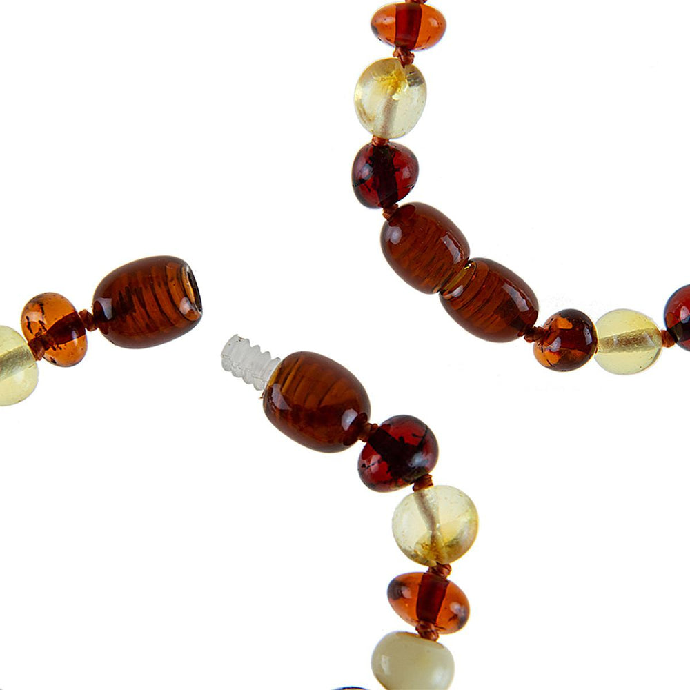 Babyjem Amber Teething Bracelet for Babies - Natural Pain Relief, Individually Knotted Amber Stones - view 2