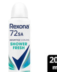 Rexona Women's Antiperspirant Deodorant Spray - 72 Hour Protection, Shower Fresh Scent, 200ml Rexona 72 Hour Deodorant Spray for Women - Shower Fresh Women's Deodorant Spray, Long-lasting Deodorant, Antiperspirant Deodorant, Rexona Shower Fresh, 72 Hour Protection Deodorant, Shower Fresh Scent, Rose Fragrance, Jasmine Fragrance, Aerosol Spray Deodorant, Women's Personal Care, Hygiene Products, Confidence Boosters, Active Lifestyle Essentials