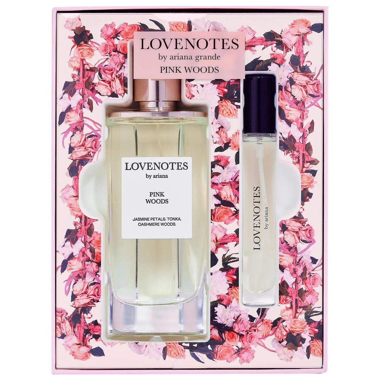 LOVENOTES Pink Woods Perfume Set: Fresh Floral Fragrance with Jasmine, Tonka & Cashmere - Includes Full & Travel Size Eau de Parfum LOVENOTES Pink Woods Perfume: Fresh Floral Fragrance Set Pink Woods Perfume Set, LOVENOTES perfume, Fresh floral fragrance, Travel perfume spray, Jasmine Tonka Cashmere scent, Eau de Parfum set, Women's fragrance gift, Floral perfume for women, perfume set, women's fragrance, floral scent, travel perfume, jasmine perfume, tonka perfume, cashmere perfume, gift for her, fragrance