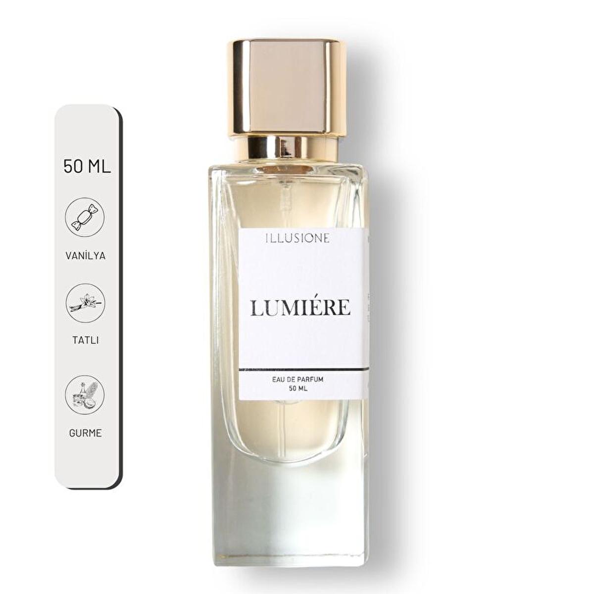Illusione Lumiere Women's Perfume EDP 50ml - Long Lasting Citrus & Floral Fragrance Illusione Lumiere EDP 50ml - Long Lasting Women's Perfume Women's Perfume, EDP, Lumiere, Kadın Parfüm, 50 ml, Citrus Fragrance, Floral Perfume, Oriental Scent, Long Lasting Fragrance, Luxury Perfume, Elegant Fragrance, Sophisticated Scent