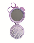 Nascita Folding Hairbrush with Mirror in Purple