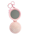 Nascita Folding Hairbrush with Mirror in Pink