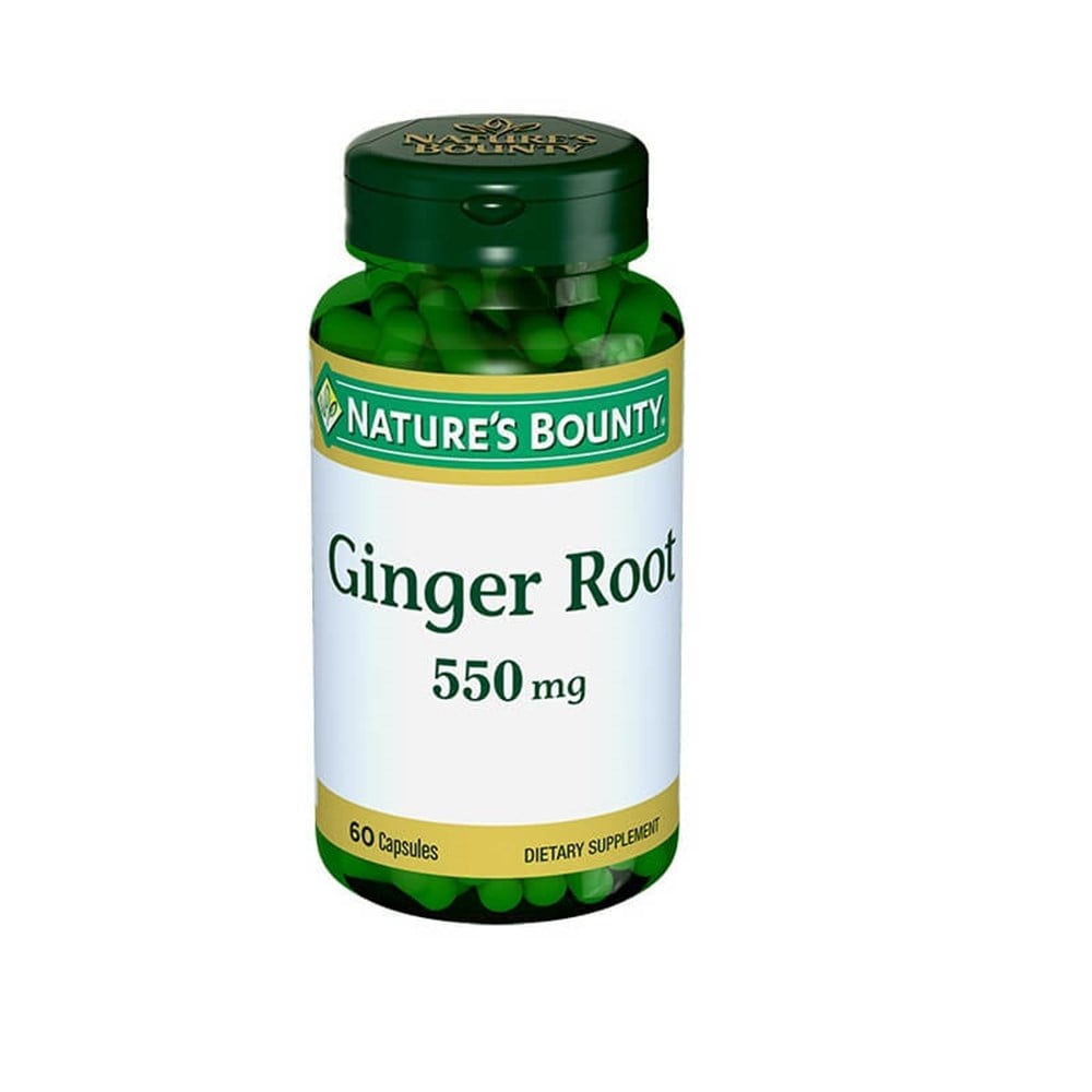 Nature's Bounty Ginger Root 550 mg 60 Capsules