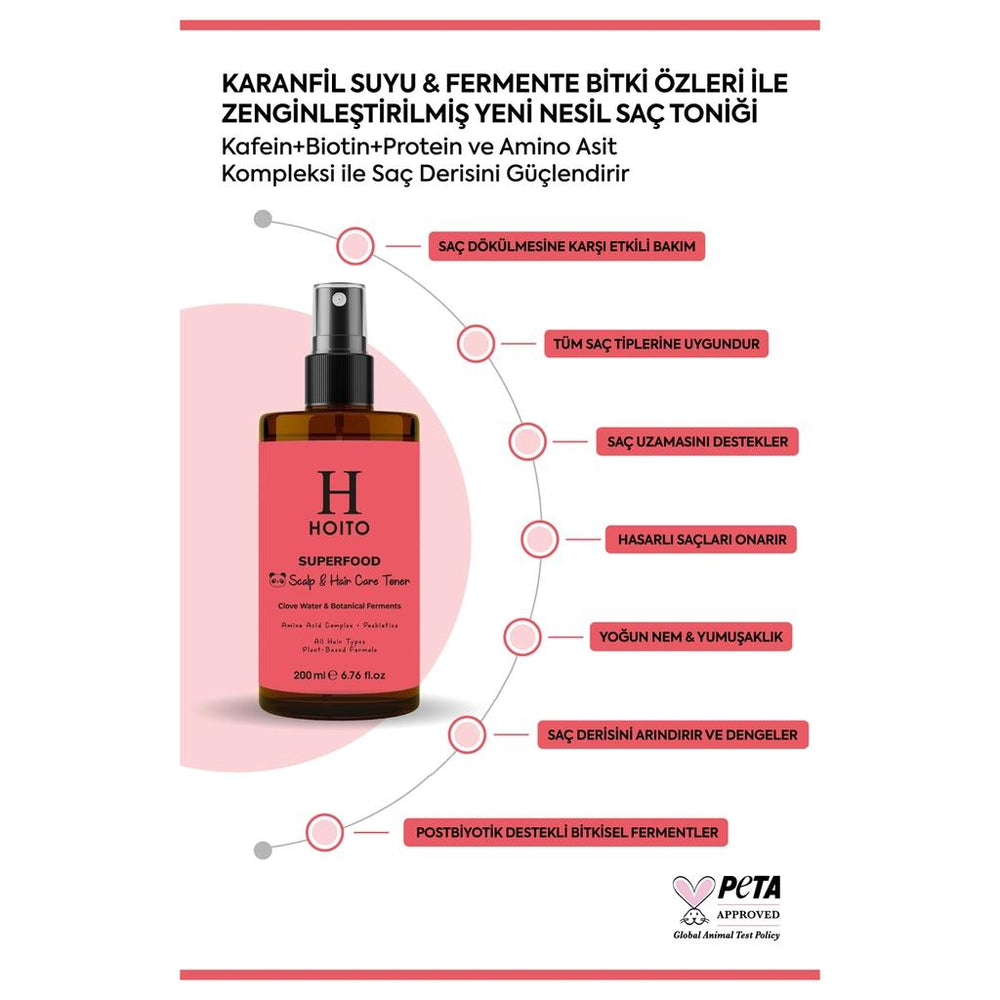 Hoito Superfood Clove Water & Postbiotic Hair Tonic 200 ml