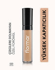 Flormar Perfect Coverage Liquid Concealer - Natural Finish, Lightweight, Skincare Benefits Flormar Perfect Coverage Concealer - Natural Finish liquid concealer, natural finish concealer, lightweight concealer, concealer with skincare benefits, Flormar Perfect Coverage, makeup with skincare, natural-looking coverage, anti-aging concealer, hazelnut oil benefits, rosehip extract benefits, cosmetic, beauty product, skincare makeup, daily makeup essentials
