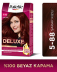 Palette Deluxe Şarap Kızılı Hair Dye - Long-Lasting Wine Red Hair Color with Nourishing Properties - view 2