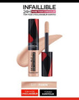 Loreal Paris Infaillible More Than Concealer - 323 Fawn, Long-Lasting High Coverage Makeup for Dark Circles and Uneven Skin Tone Loreal Paris Infaillible Concealer - 323 Fawn, Long-Lasting Coverage Loreal Paris Infaillible Concealer, Long-lasting concealer, High coverage concealer, Concealer for dark circles, Makeup for uneven skin tone, Cosmetics, Beauty products, Skincare, Makeup essentials, Flawless complexion, Confidence boost, 24-hour coverage, Moisturizing formula, Large sponge tip applicator, Suitabl