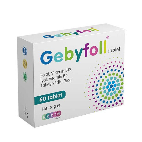 North Line Gebyfoll Vitamin B & Folate Supplement 60 Tablets