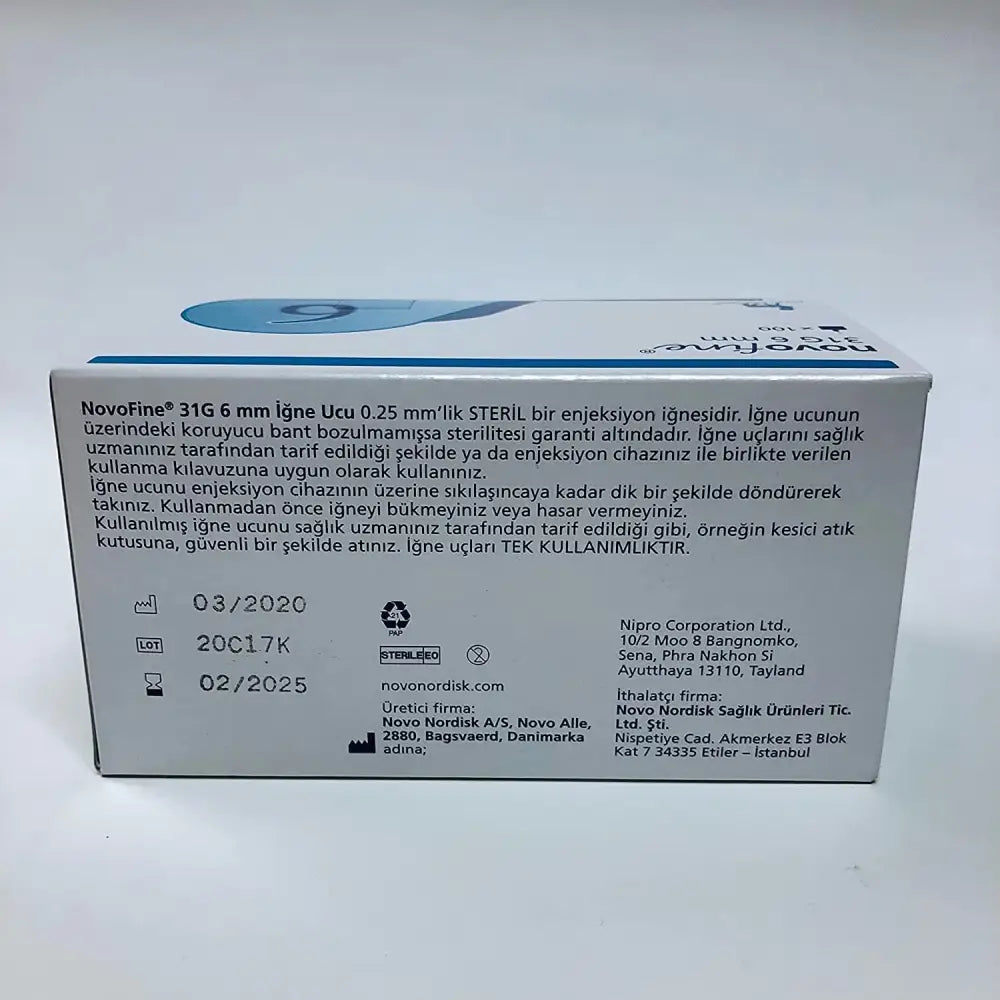 Novofine 6mm 31G Pen Needles - Diabetes