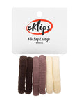 Eklips Brown Hair Elastics for Secure Hold 6-Pack