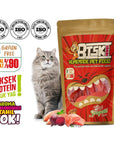 Biskimama Grain-Free Cat Treats - Made with Real Chicken & Salmon, Low Fat, Hypoallergenic Biskimama Grain-Free Cat Treats - Healthy & Fun cat treats, grain-free cat treats, natural cat treats, low fat cat treats, hypoallergenic cat treats, healthy cat snacks, cat rewards, Biskimama, chicken cat treats, salmon cat treats