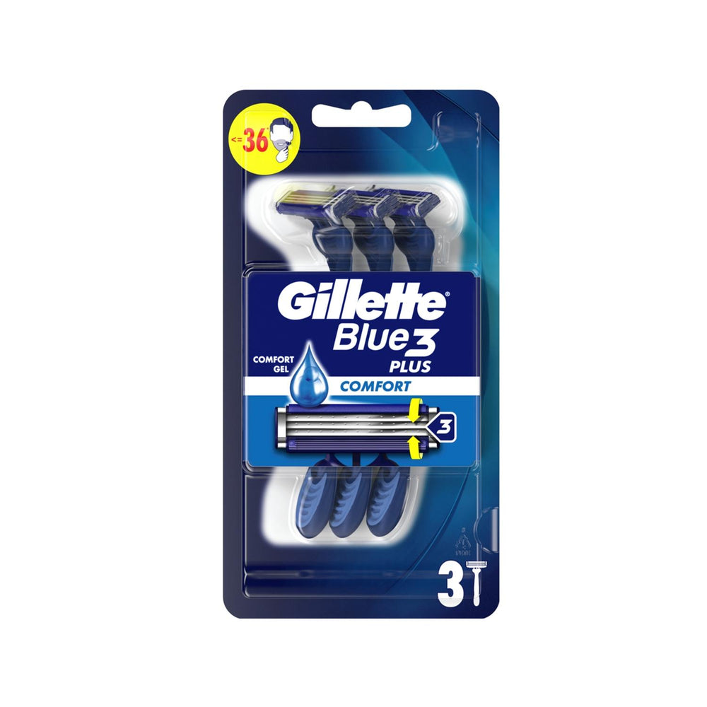 Gillette Disposable Razor Blades - Gillette Blue3 Comfort 3-Blade Razor for Men and Women, Comfortable Shaving Experience Gillette Blue3 Comfort Razors for Smooth Shaving Disposable razor blades, Gillette Blue3 Comfort, Affordable razors, Comfortable shaving experience, Convenient grooming, Men's grooming, Women's grooming, Personal care, Shaving essentials, Gillette razors