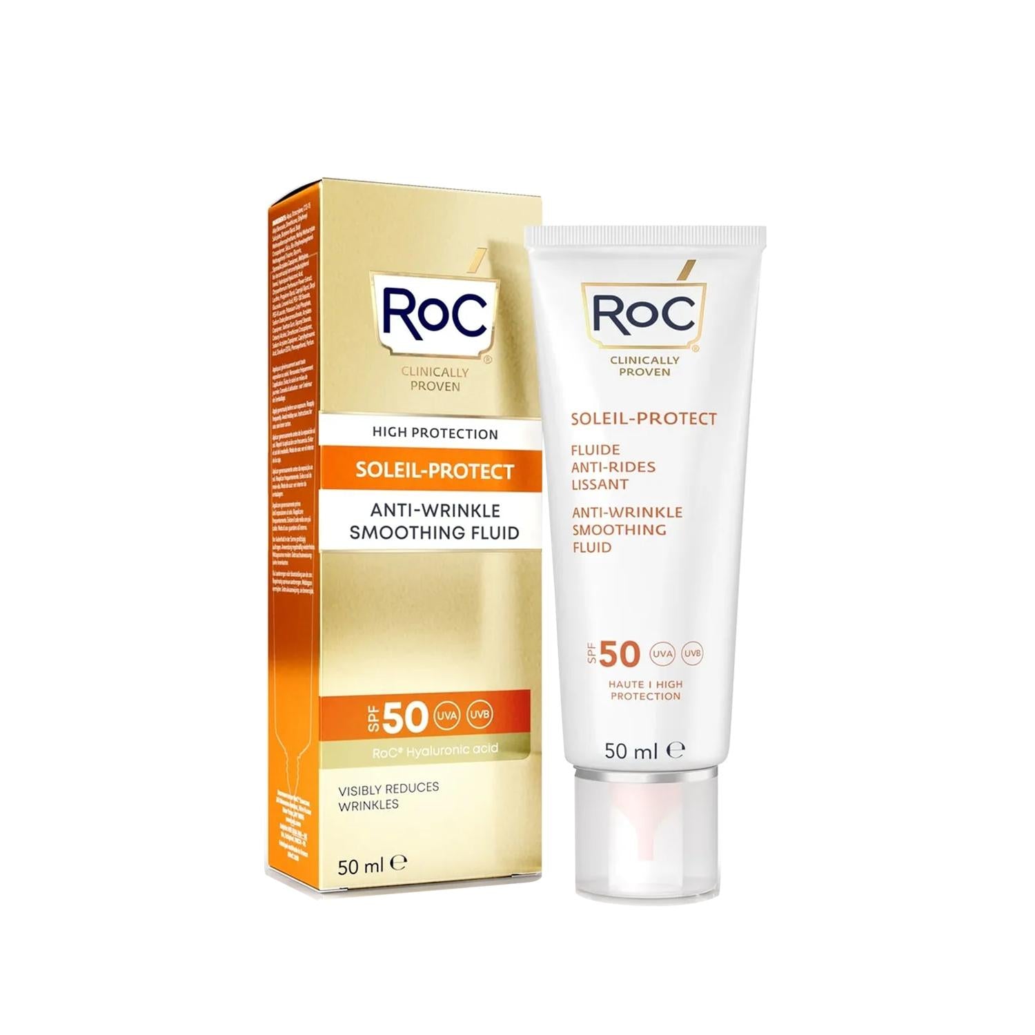 RoC Anti-Wrinkle Face Sunscreen SPF50+ 50ml - Anti-Aging Facial Sun Protection Cream RoC Anti-Wrinkle Face Sunscreen SPF50+ - Protect & Rejuvenate anti-wrinkle face sunscreen, SPF50+ facial cream, RoC anti-aging sunscreen, facial sun protection, anti-aging skincare, skincare products with SPF, sun damage prevention, wrinkle reduction, facial cream, sunscreen for face, anti-aging face cream