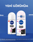 Nivea Women's Roll-On Deodorant Black & White Invisible Clear - Long Lasting Anti-Perspirant Protection Nivea Roll-On Deodorant for Women - 72hr Protection Nivea Women's Deodorant, Roll-On Deodorant, Anti-perspirant Deodorant, Long-lasting Deodorant for Women, Dermatologically Approved Deodorant, Women's Personal Care, Anti-Perspirant Protection, Sweat Stain Prevention, Gentle Deodorant, Sensitive Skin Deodorant