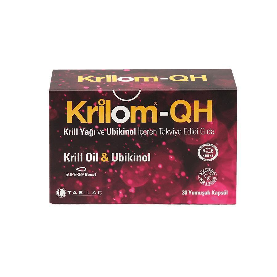 Krilom-QH Krill Oil & Ubikinol Dietary Supplement for Adults - 30 Softgel Capsules with Antioxidant Support Krilom-QH Krill Oil & Ubikinol for Heart Health & Antioxidant Support Krill Oil supplement, Ubiquinol Coenzyme Q10, Dietary supplement for adults, Softgel capsules, Antioxidant health support, Omega-3 supplement, Heart health support, Energy production support, Health and wellness, Nutritional supplement, Dietary health, Adult health products